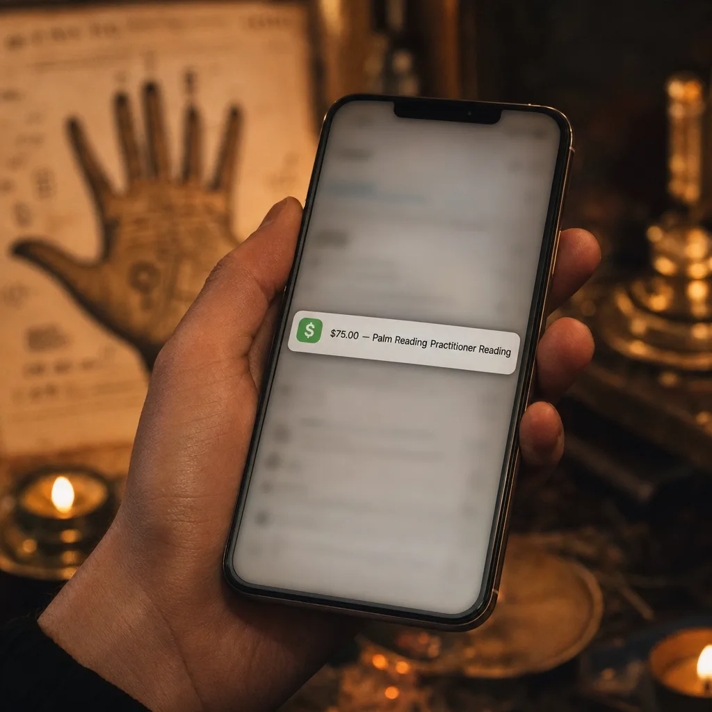 Your first paid reading: payment received on the reader's phone